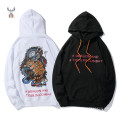 Cartoon and letter printed oem factory custom logo casual street wear jumpers hoodies mens clothing